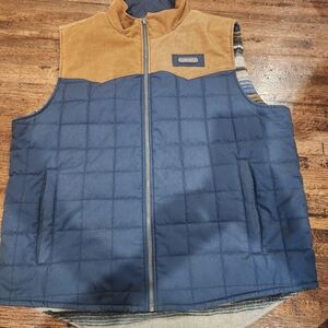 Cinch Blue and Tan Quilted Vest